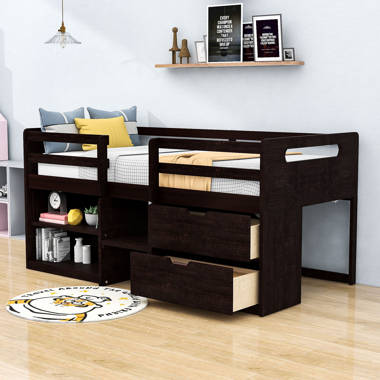 Purdy hill modern farmhouse twin low store loft bed